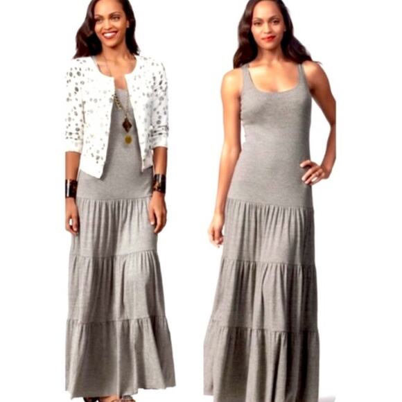 CAbi Resort Maxi Dress Heather Gray #853 Women's Size Small - Picture 1 of 4